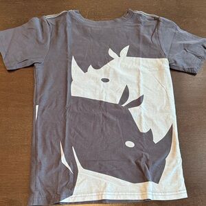 Tea Collection Rhino Graphic Tee - Charcoal and Light Blue